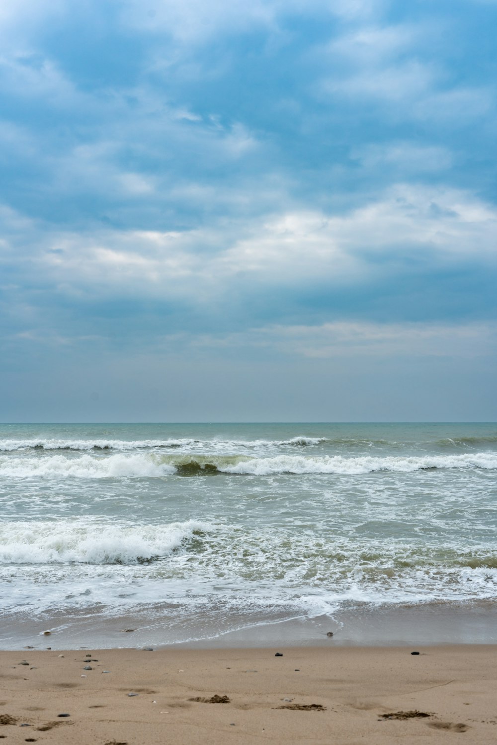 waves crashing on a beach