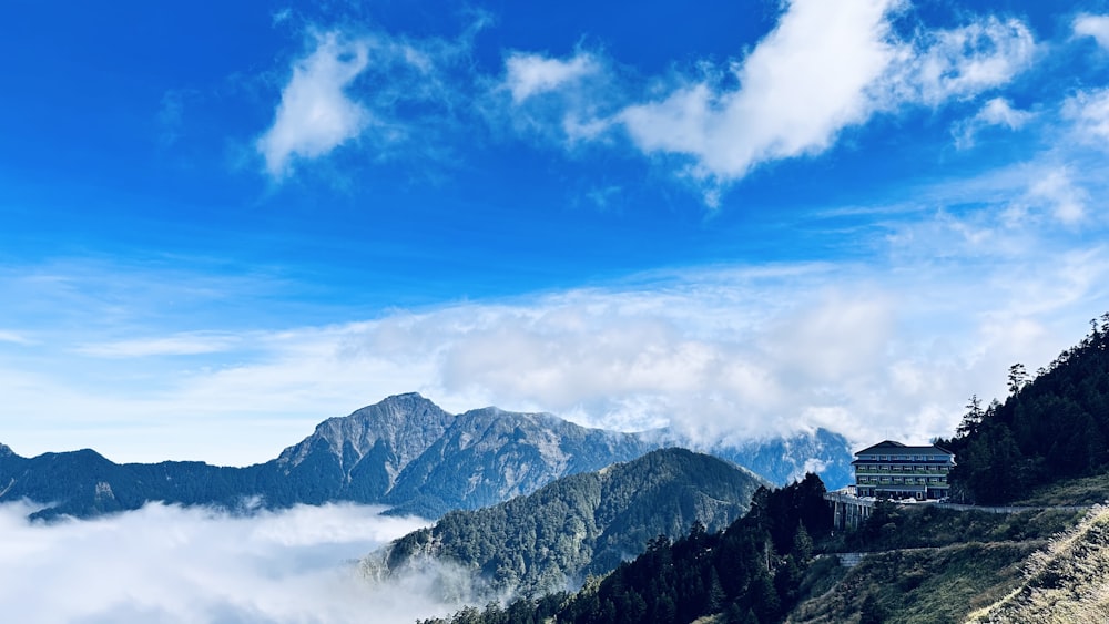 a building on a mountain