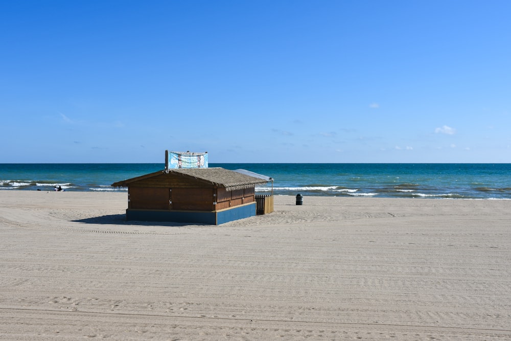 a building on a beach