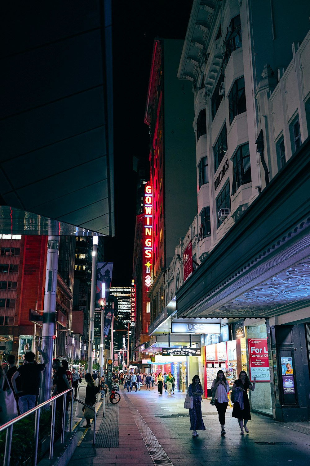 people walking in a city