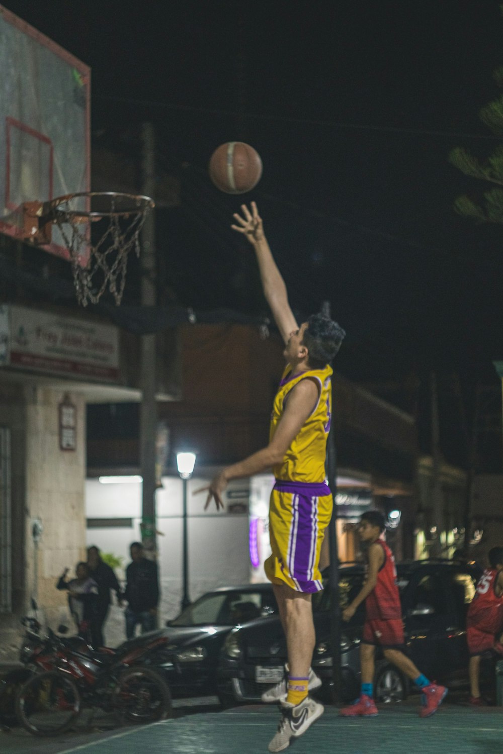 a person playing basketball