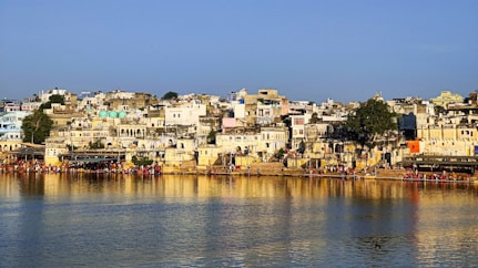 a body of water with buildings along it