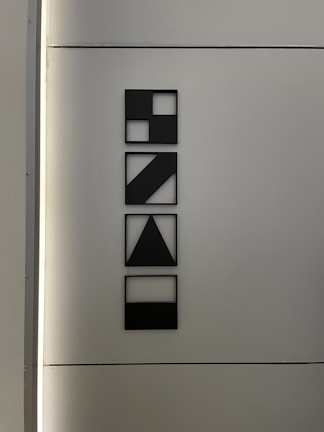 A modern fine art piece with contrasting dark and light elements, framed in dark grey.