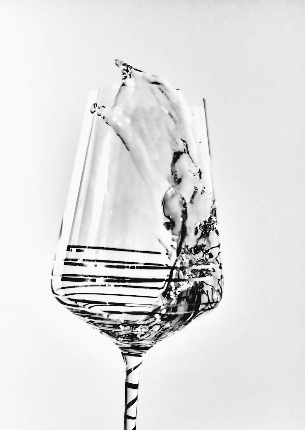 a glass of water