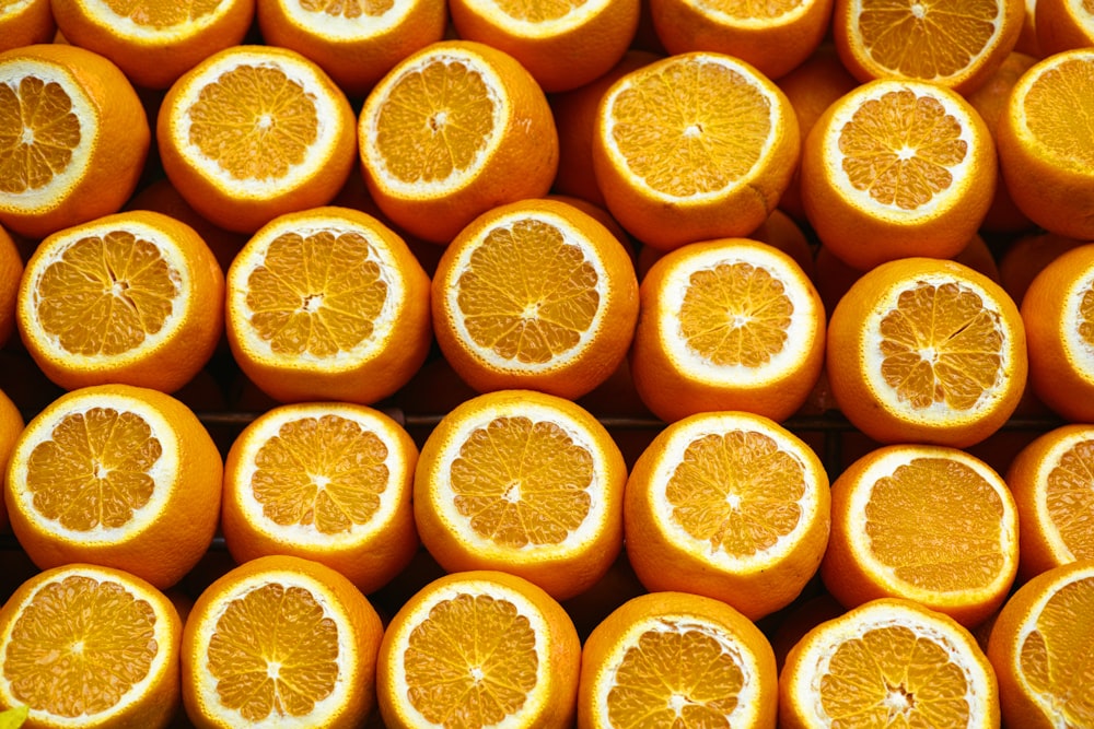 a pile of oranges