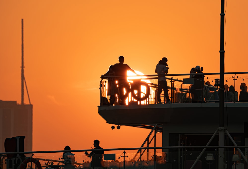 a group of people on a boat