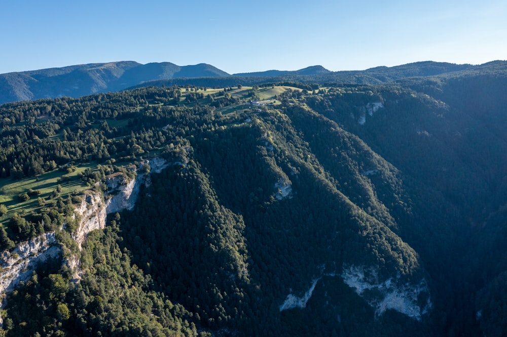 a large waterfall in a valley