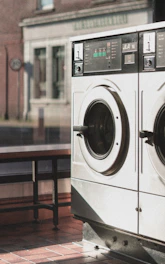 a washing machine outside