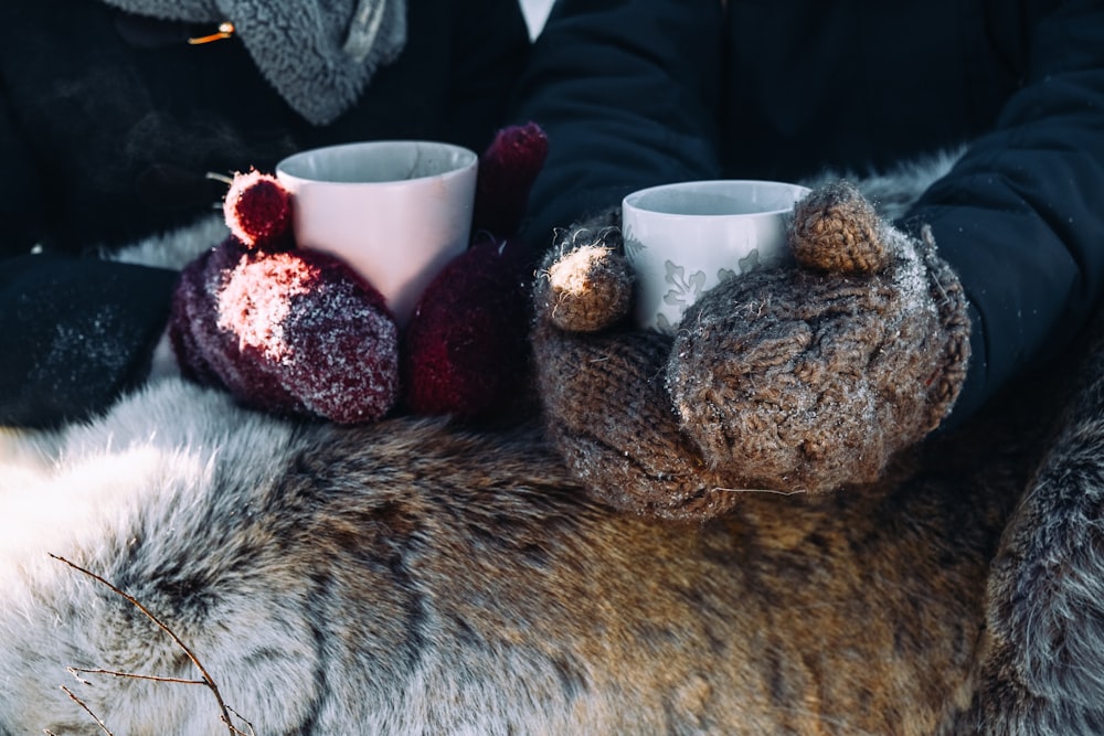 a group of small objects on a blanket