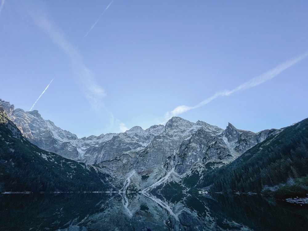 a mountain range with a river running through it