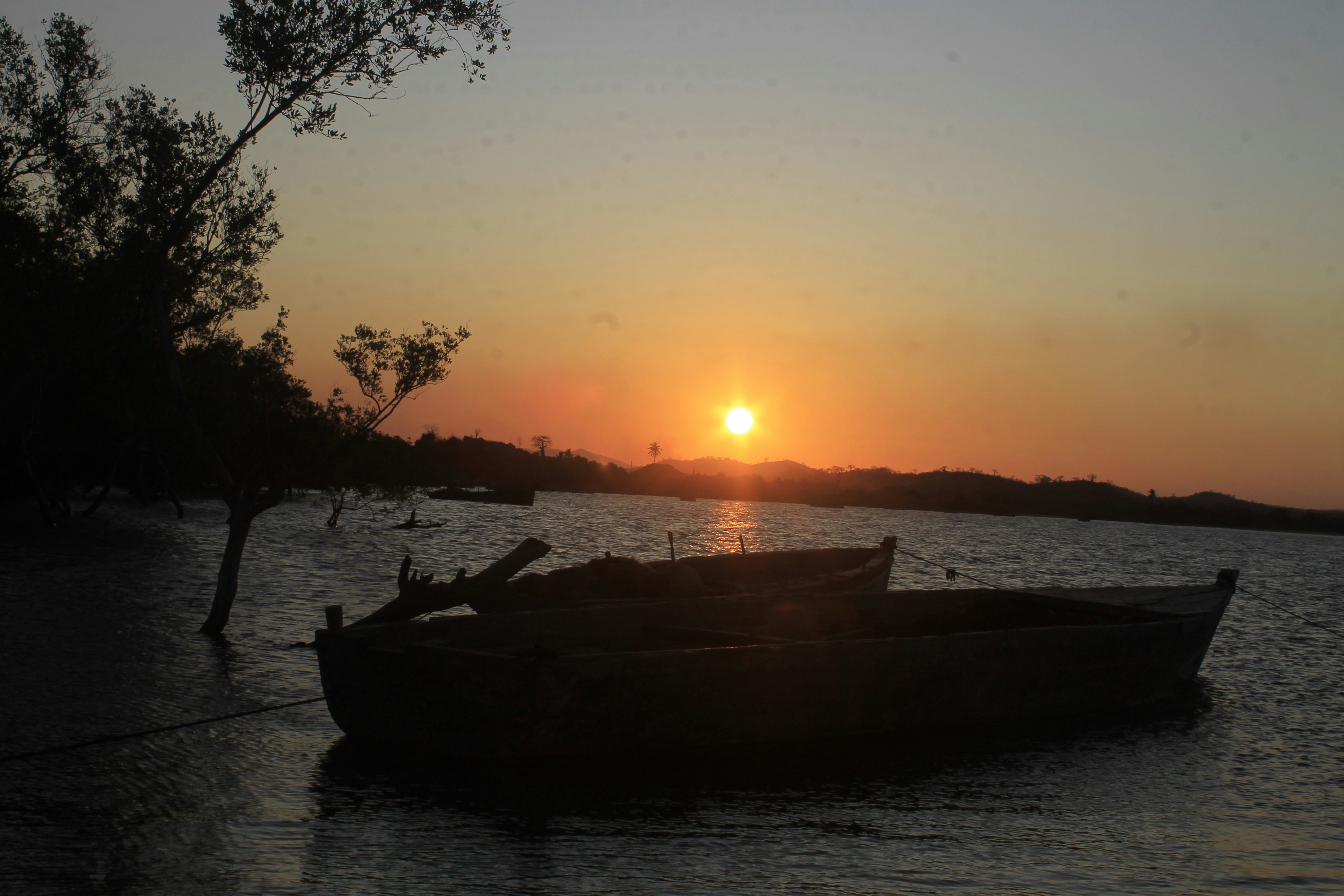 Fishing boat at the sunset in Memba, Nampula, Mozambique