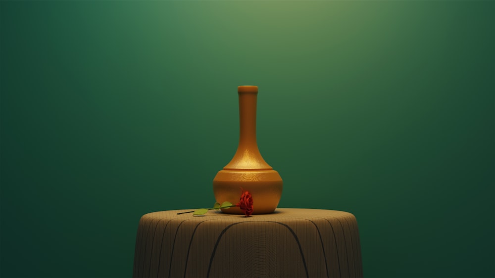 a vase on a table