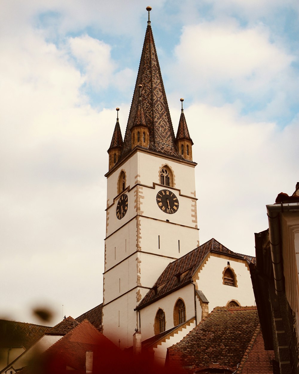 a clock tower on a building