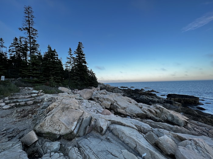 Rocky Atlantic coastline at low tide
