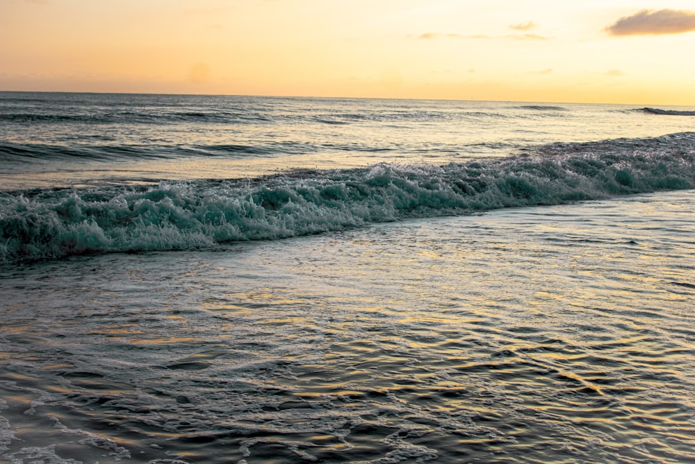 waves on a beach