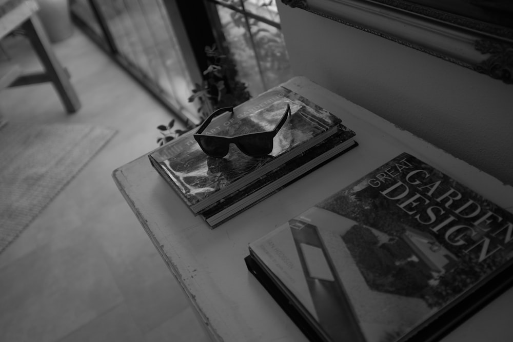 a pair of sunglasses on a table