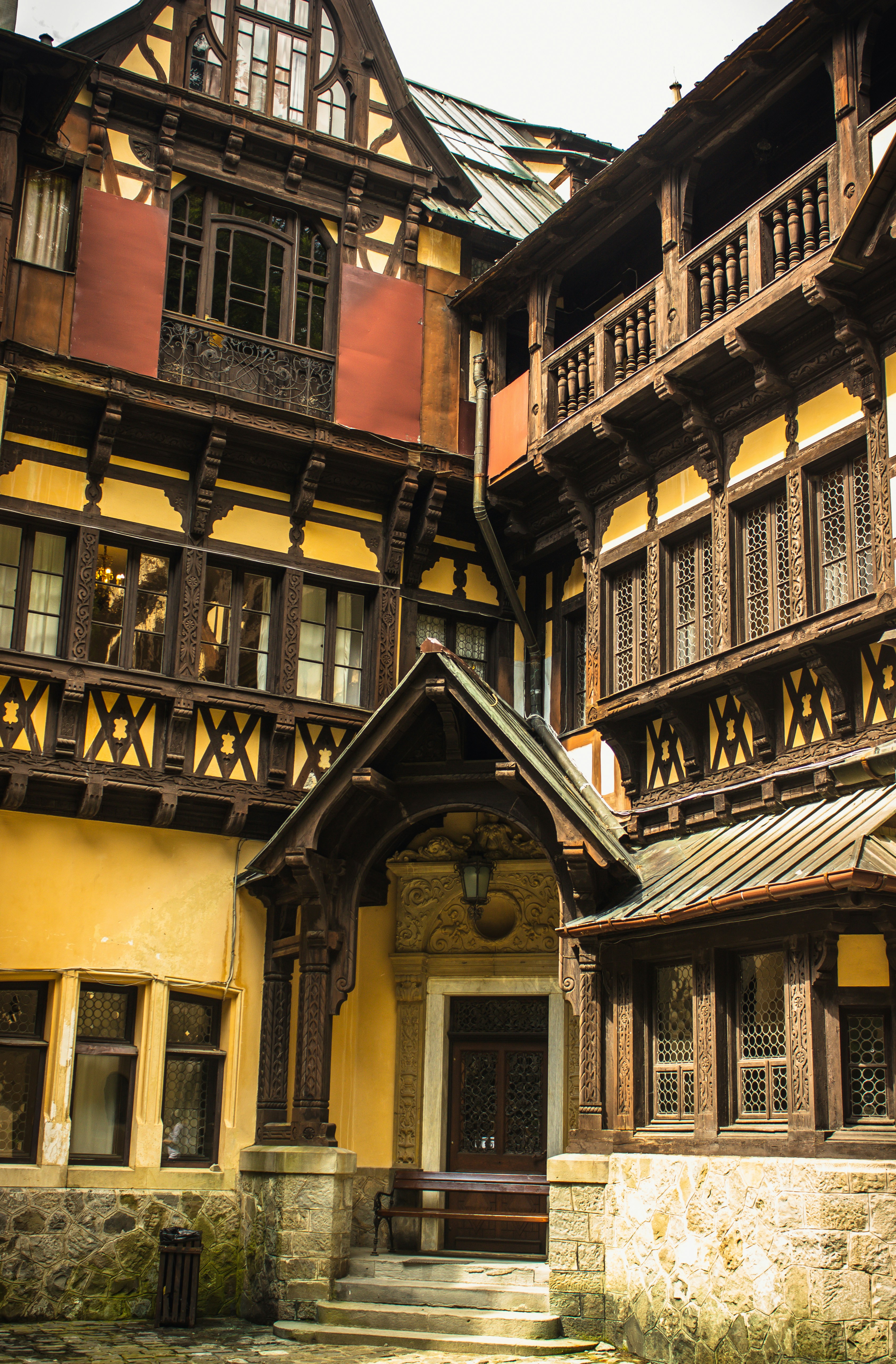 a building with many balconies