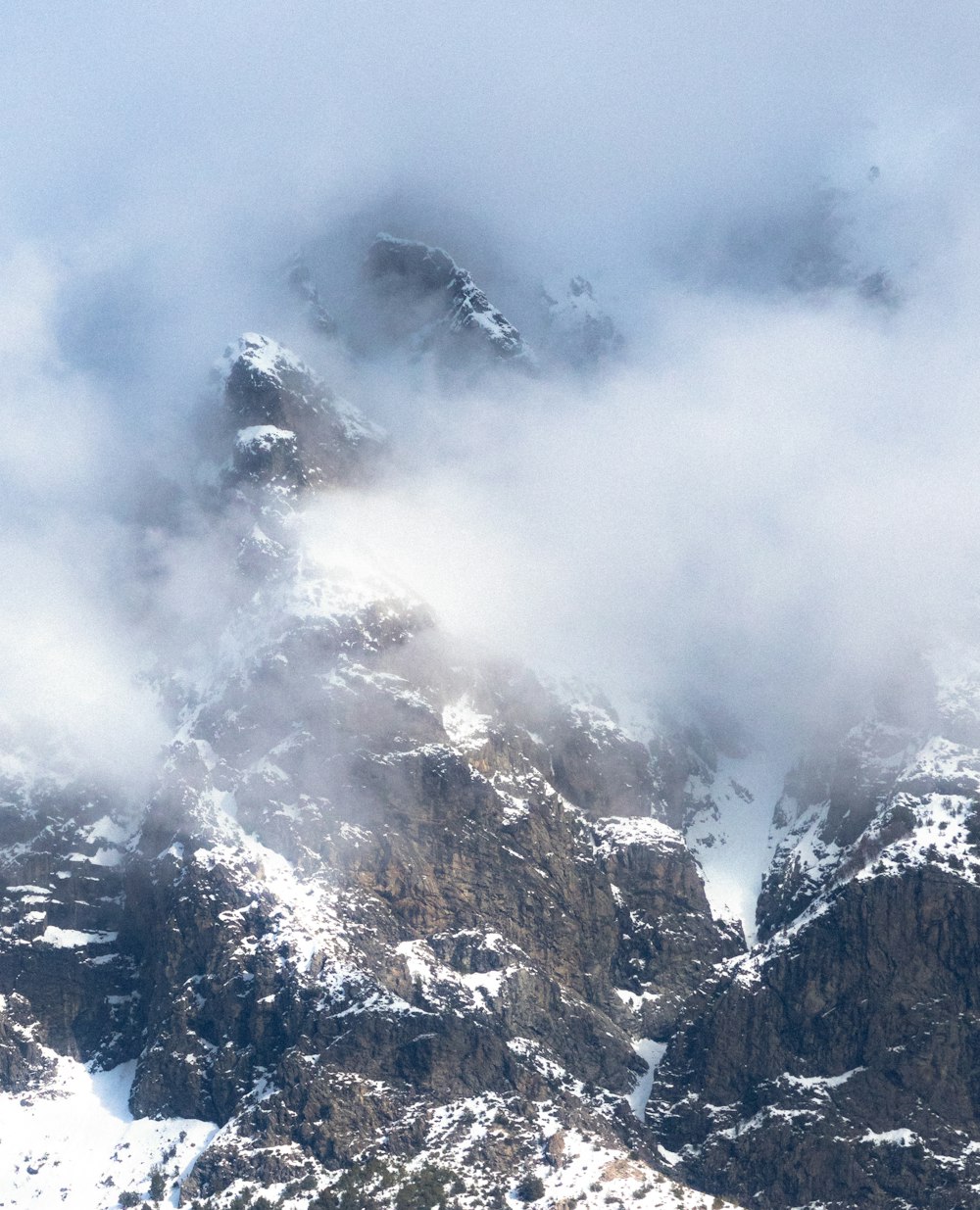 a mountain covered in snow