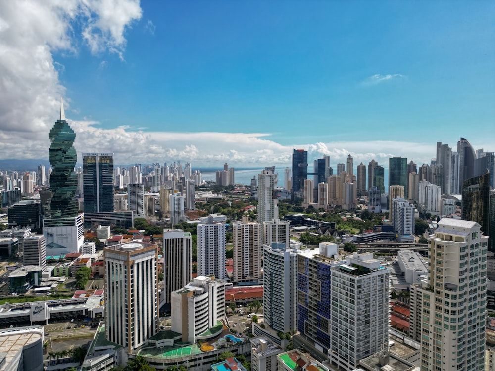 a city with many buildings