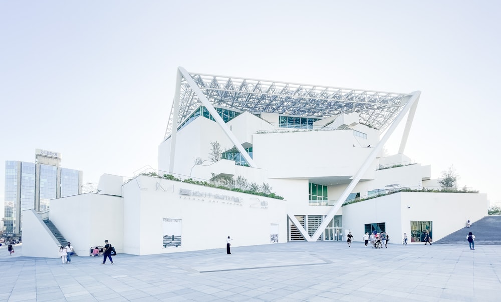 a building with a glass front