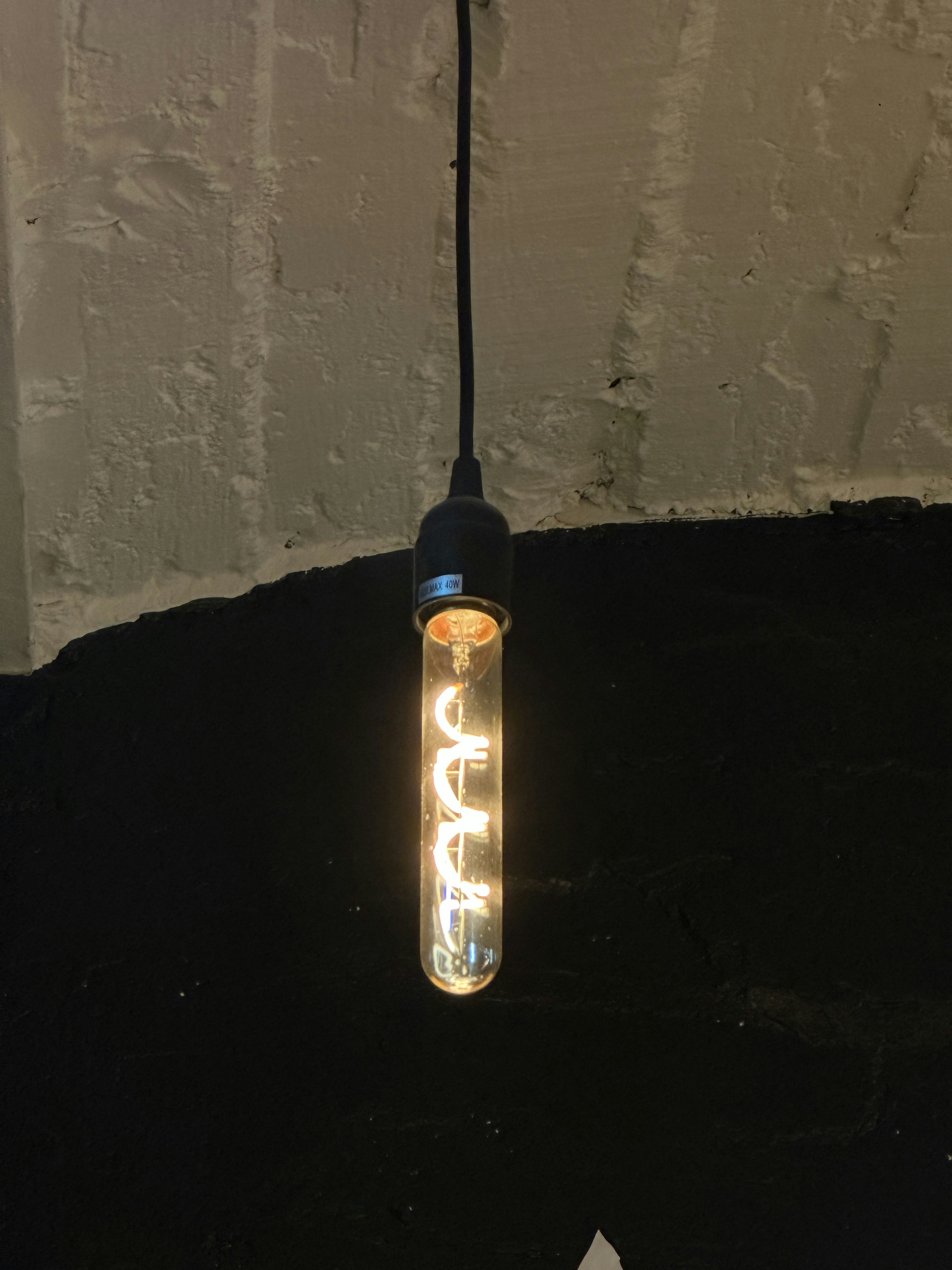 a light from a ceiling