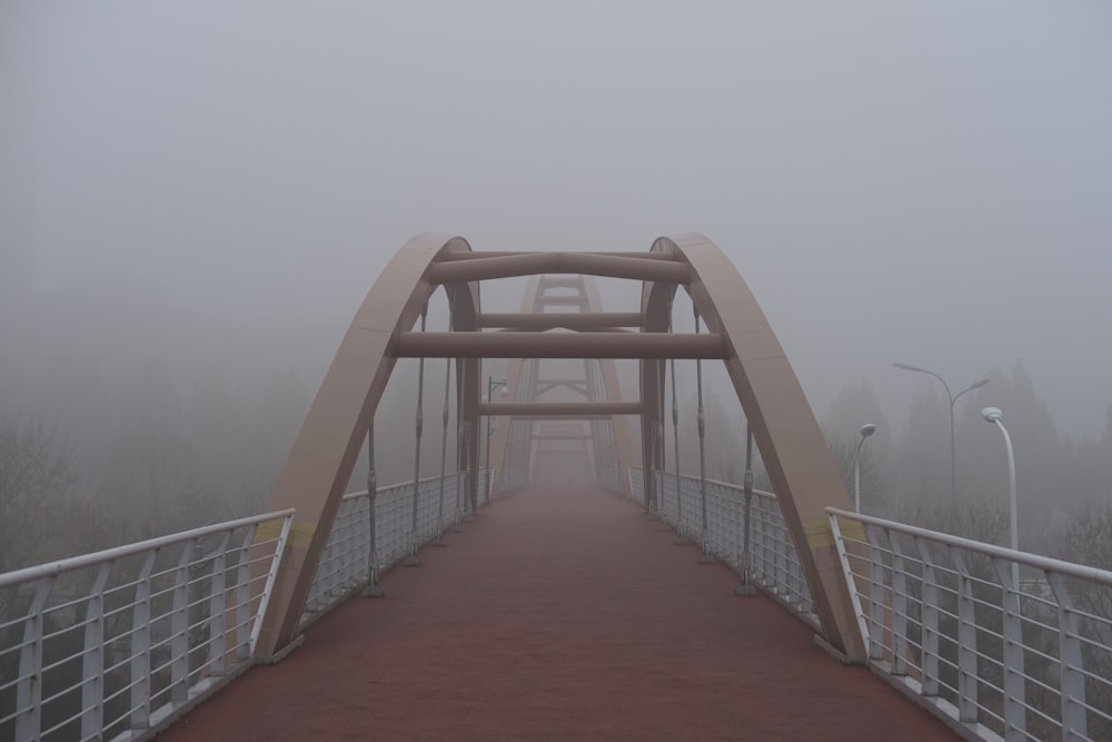 a bridge with railings