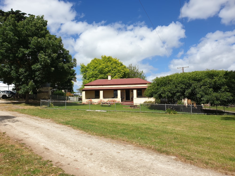 a house with a fence around it