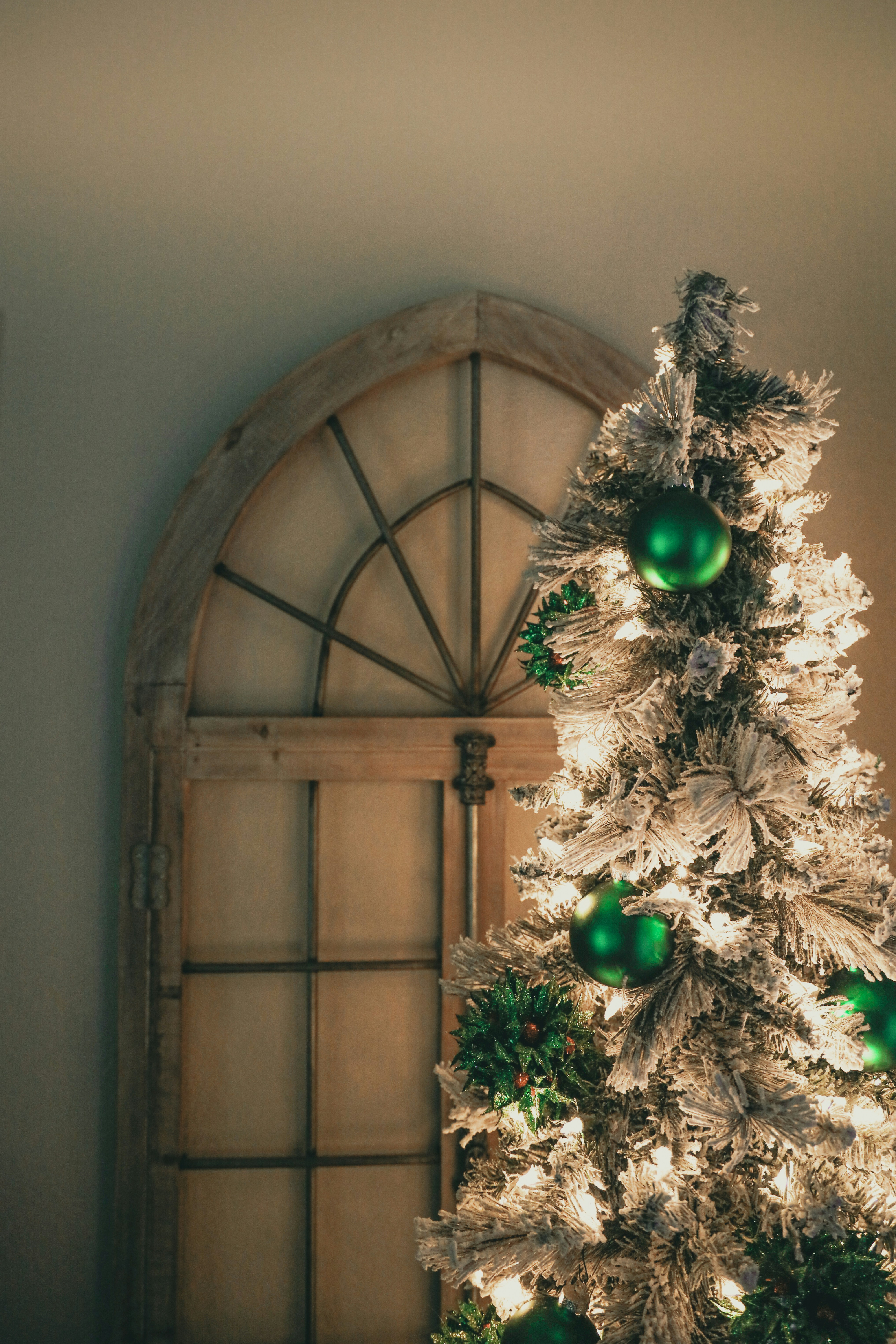 a christmas tree with lights