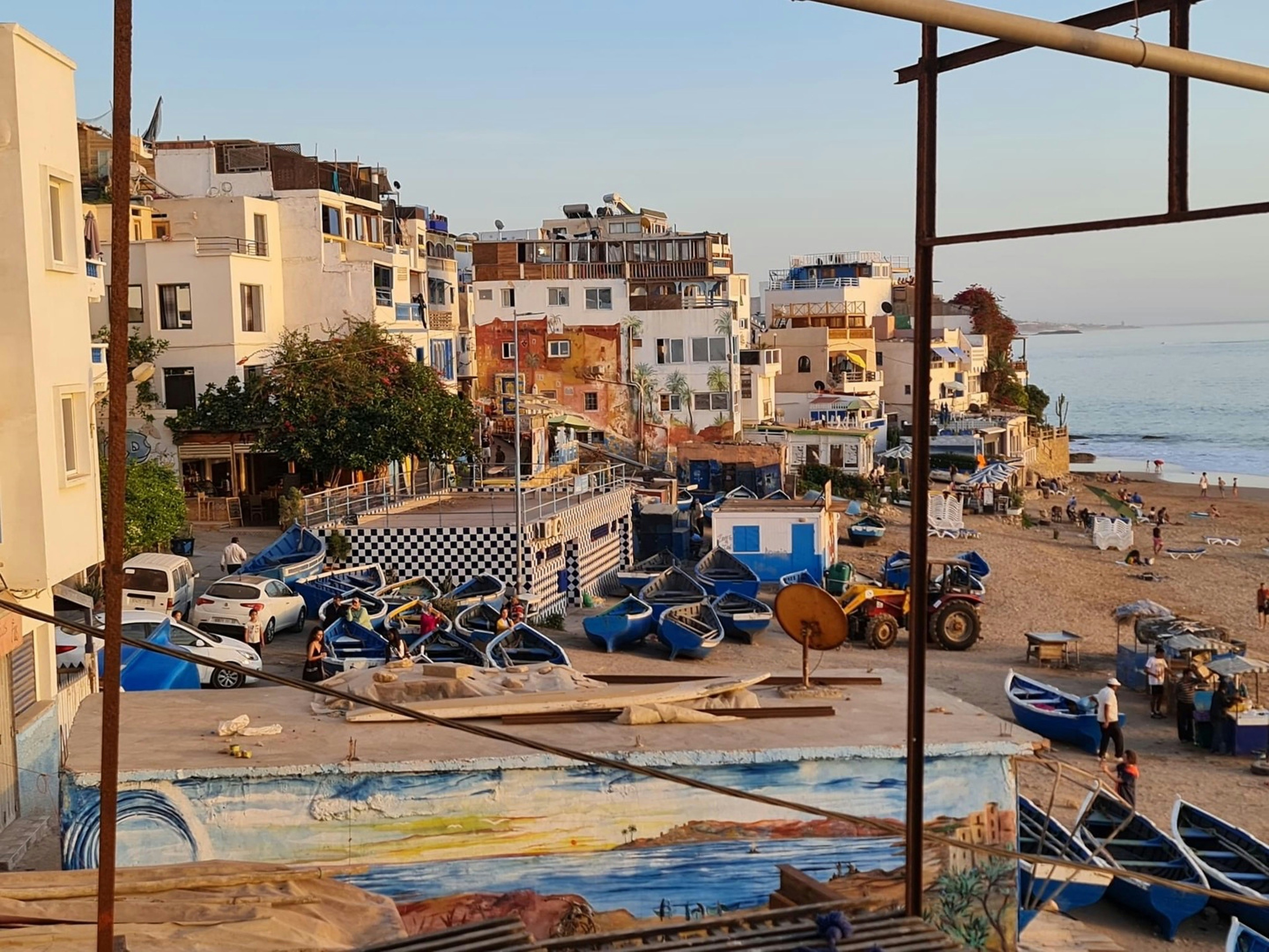 a city with many buildings and cars