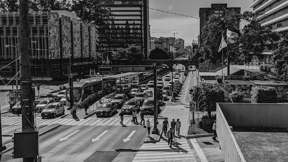 a busy city street