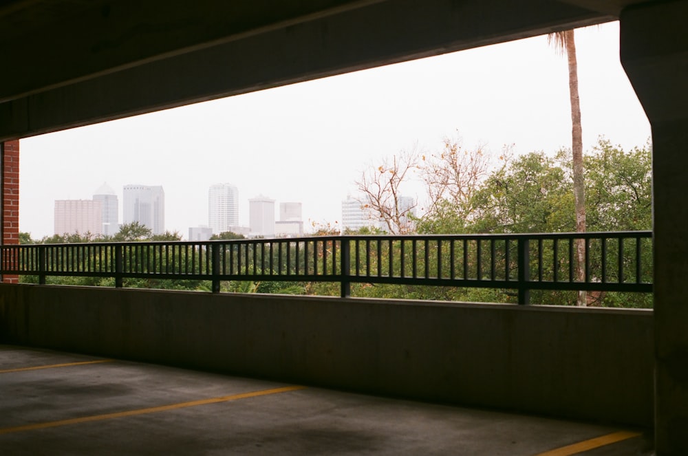 a view of a city from a window