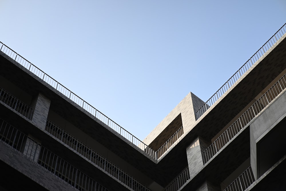 a building with a railing