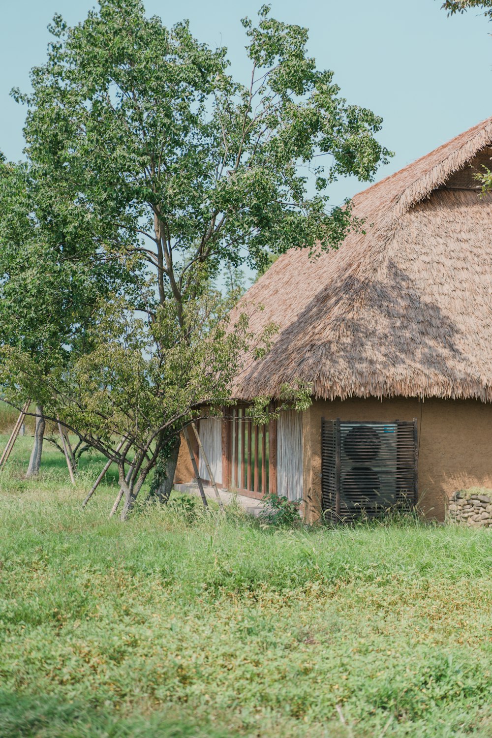 a house with a tree in the front