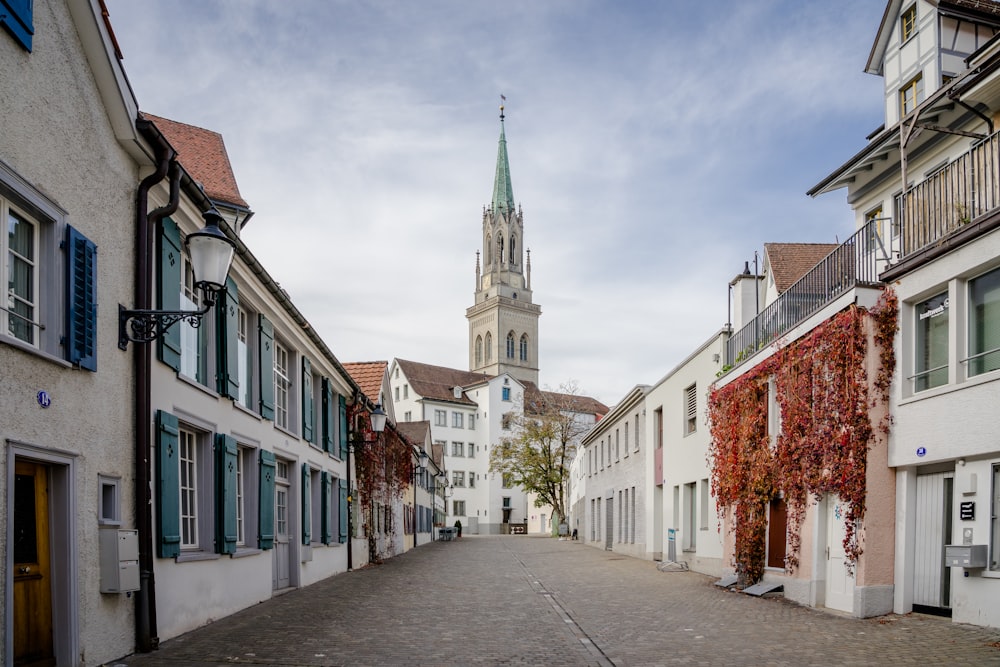 a street with buildings on both sides