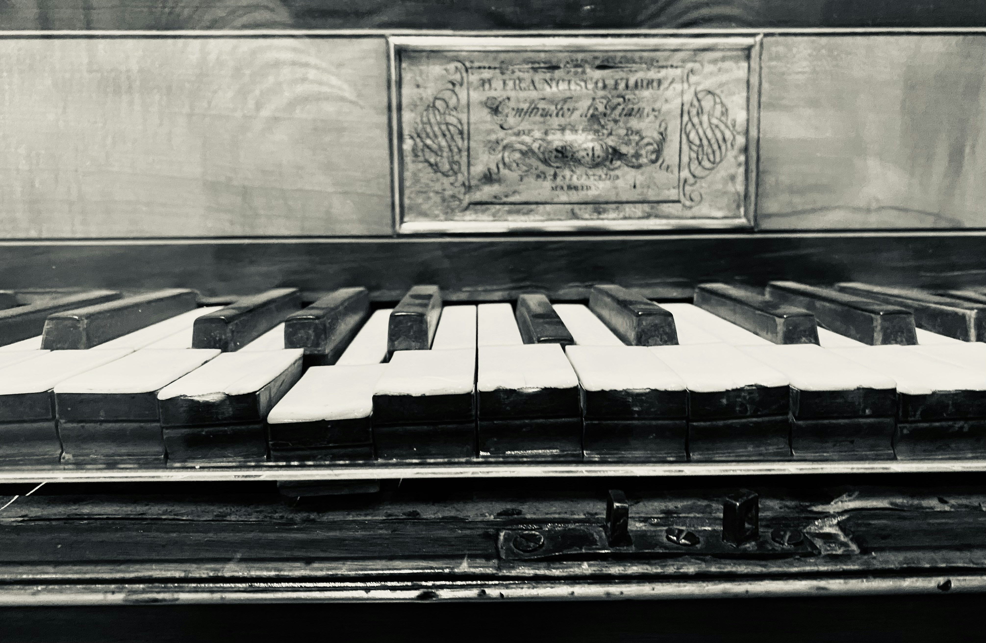 a close-up of a piano