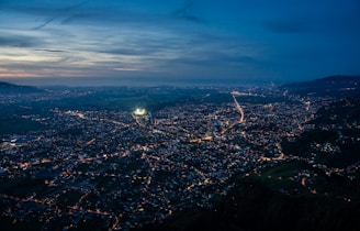 a city at night