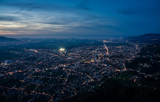 a city at night