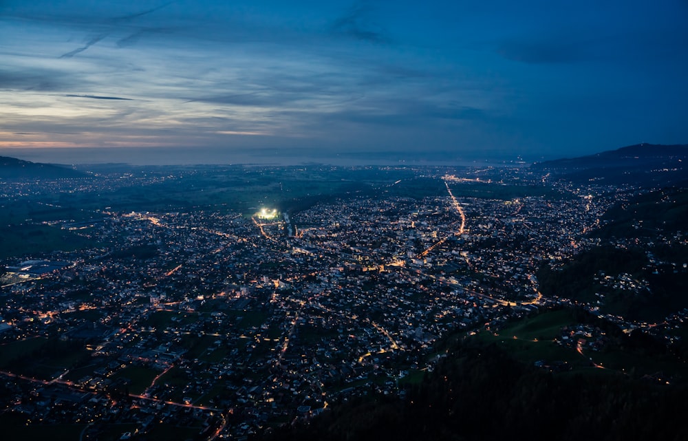 a city at night