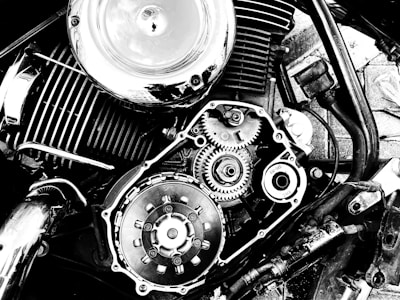 a close up of a gears