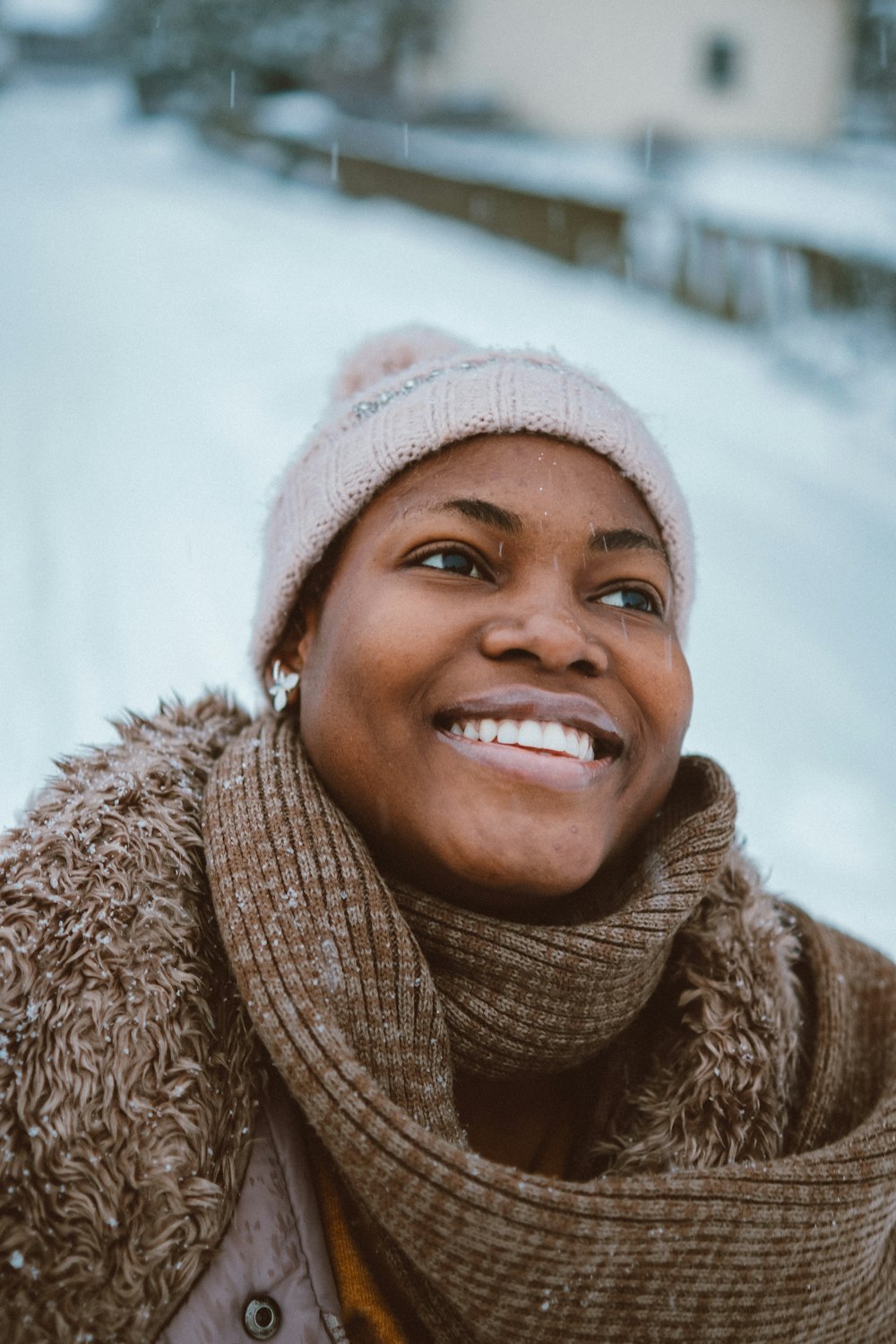 a person wearing a scarf