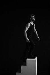 A serene, minimalistic vertical layout showing four numbered steps on a light background with elegant typography.