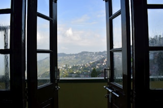 a view of a city from a window