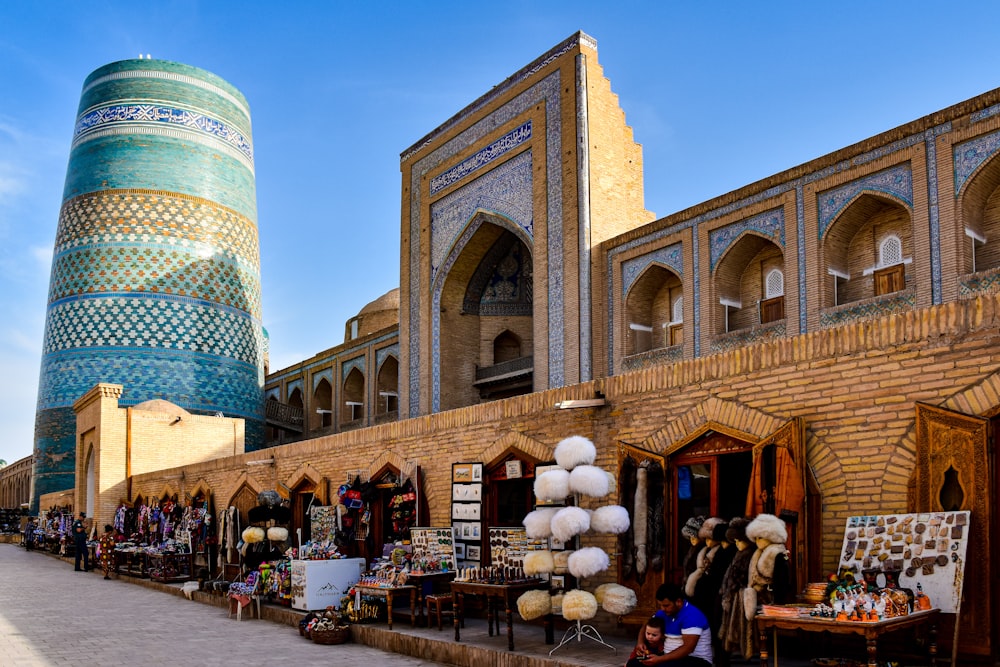 a building with a large courtyard