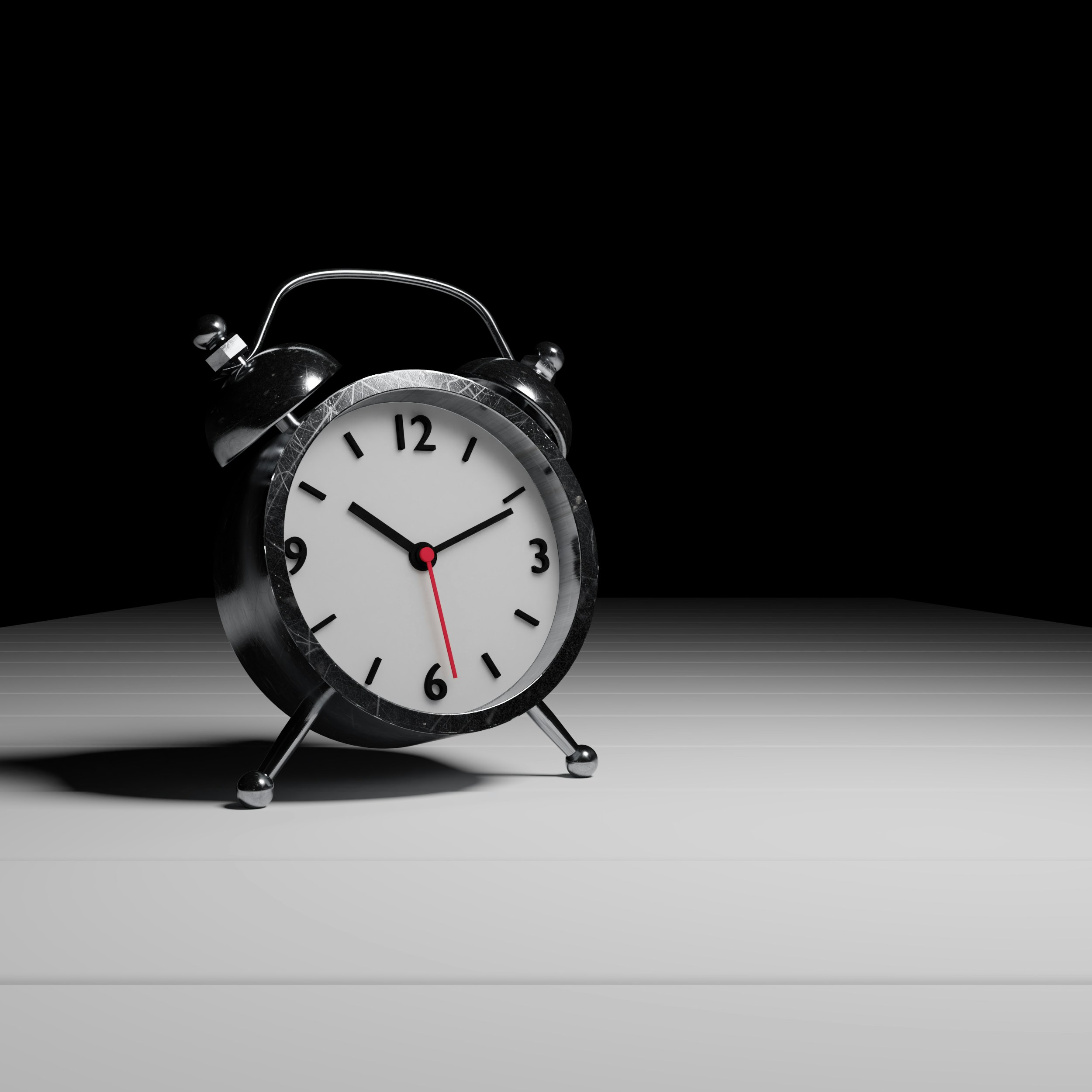 eine silberne Analoguhr