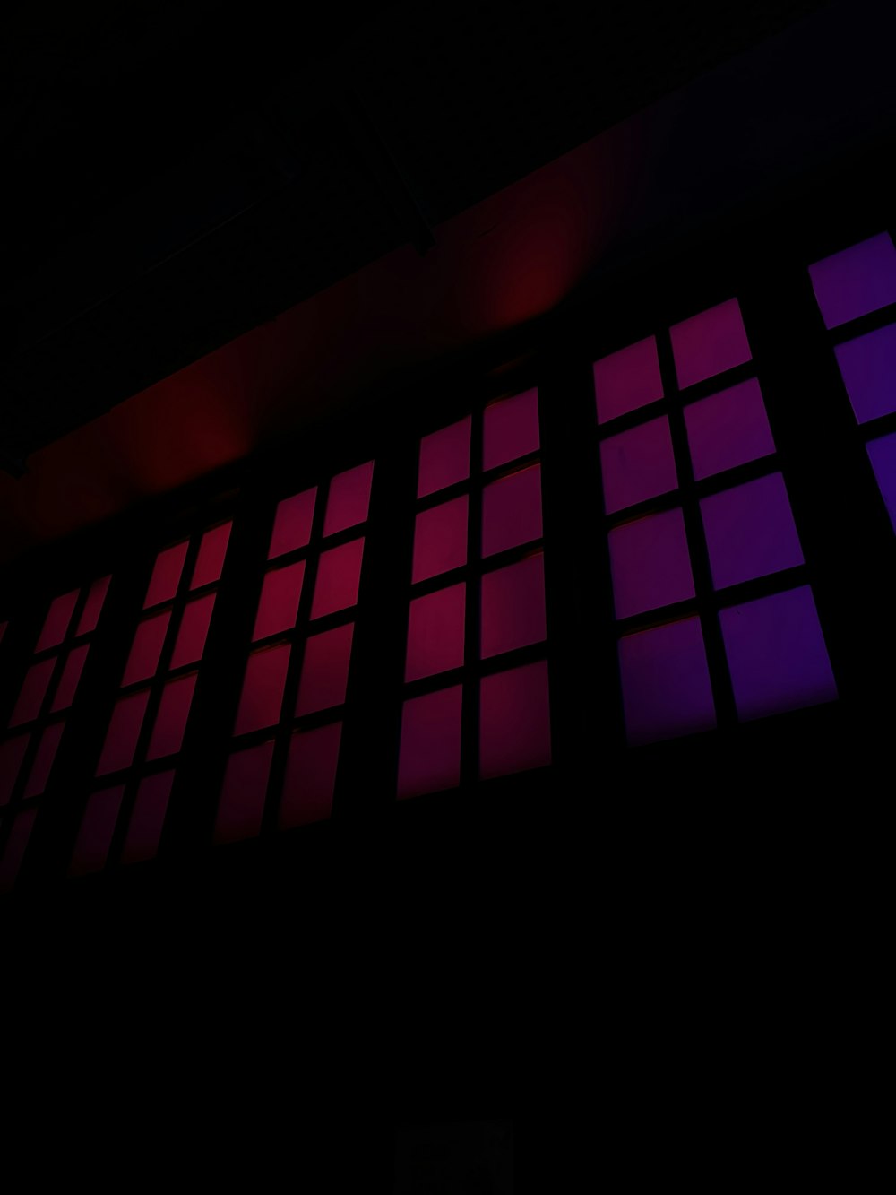 a window with a dark background