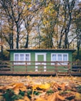 a small green house