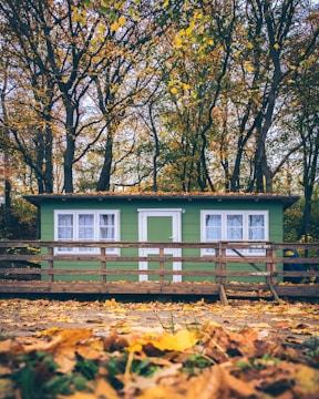 a small green house