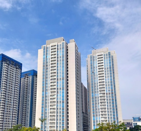 a group of tall buildings