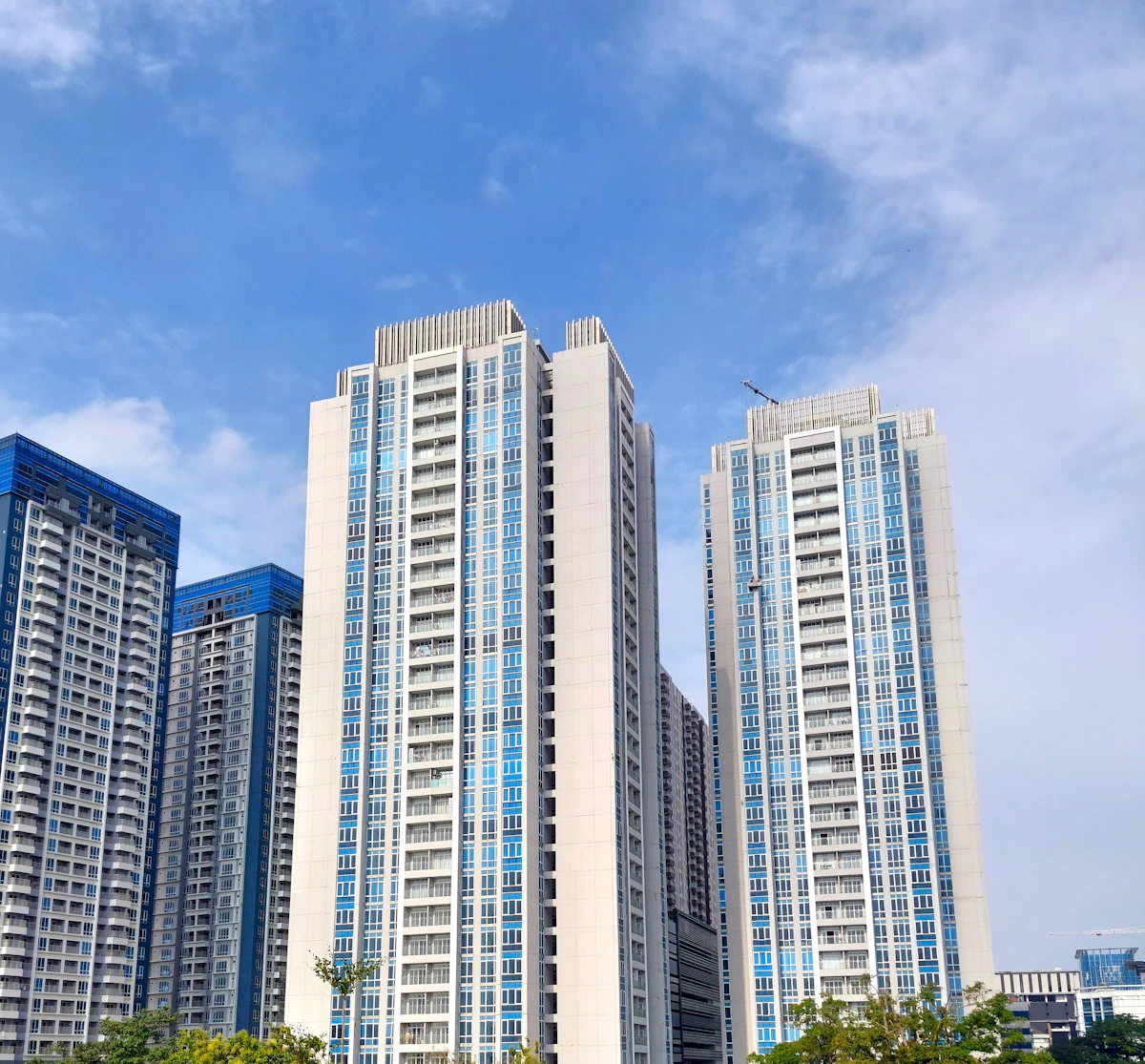A group of tall buildings