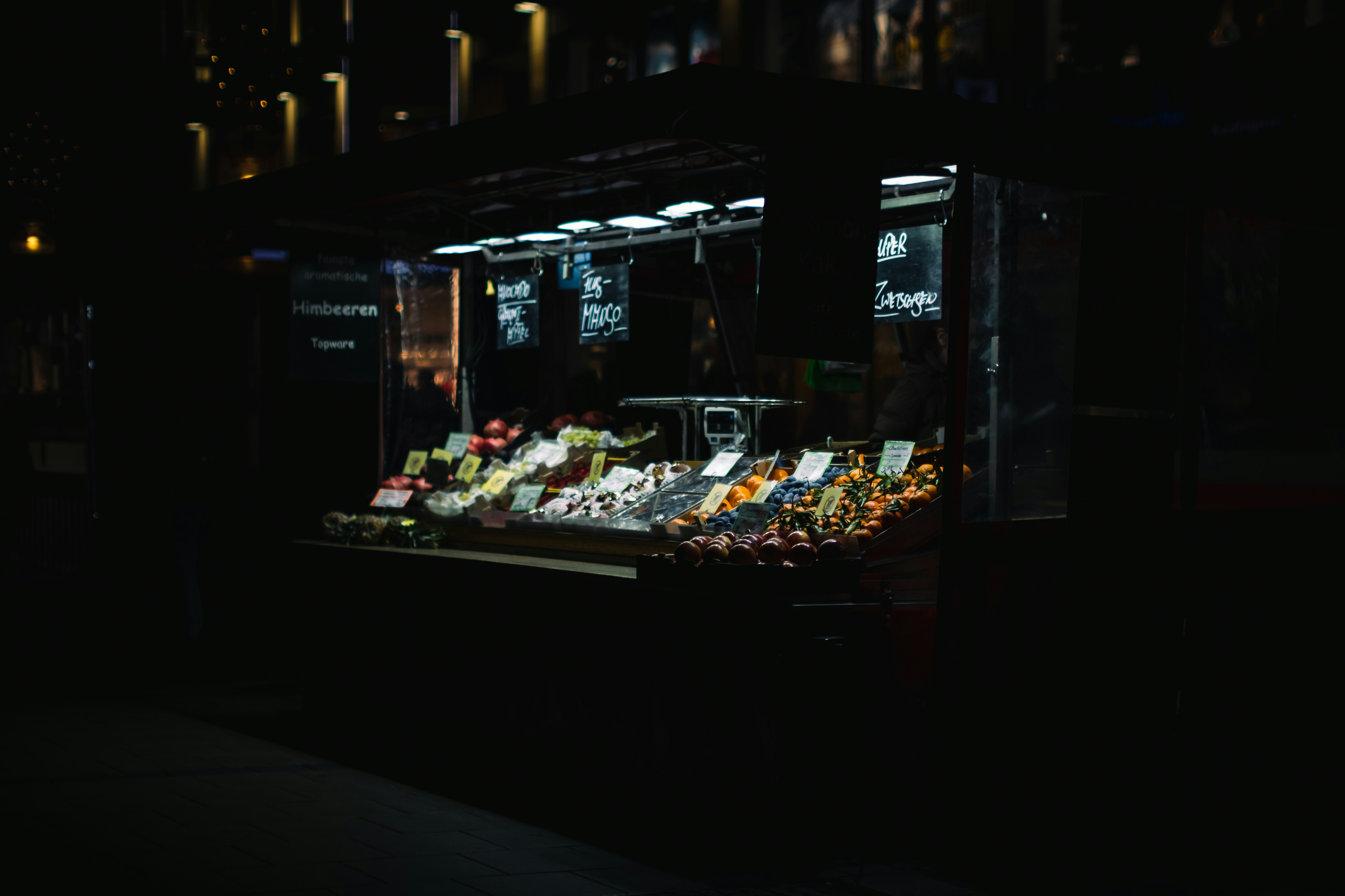 a display of food